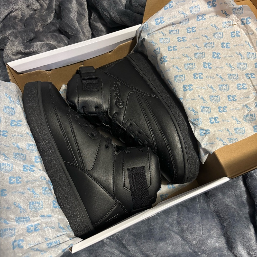 Patrick Ewing 33 Orion Strap Black High-Top Sneakers - Picture 4 of 5